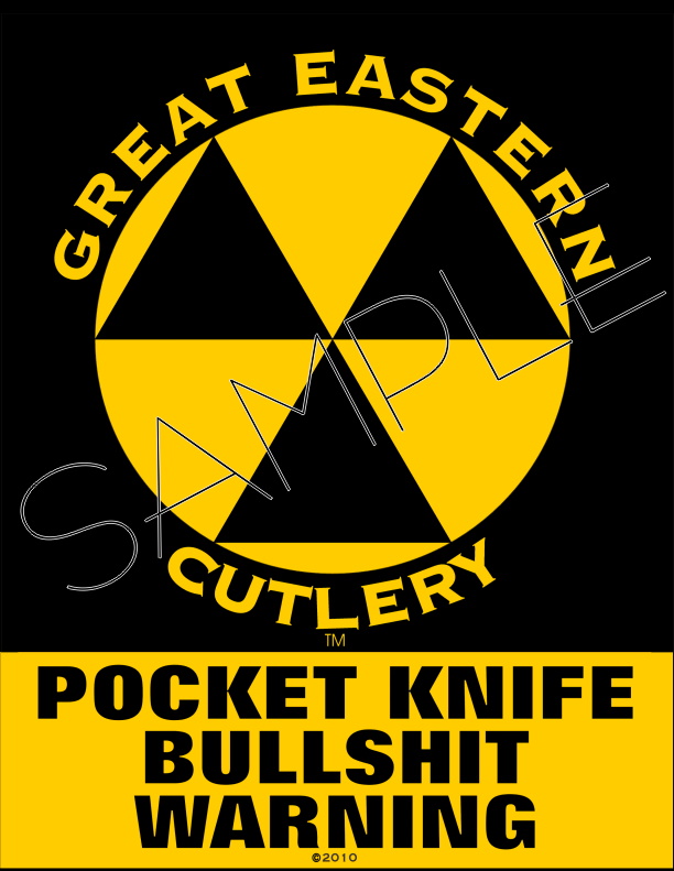 GEC Pocket Knife Bullsh*t Warning Poster